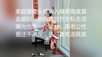 家庭摄像头破解入侵多角度真实偸拍，抽烟背纹烈女私生活曝光也是一个欲女，跟老公性爱还不满足，还总喜欢道具紫薇 (4)