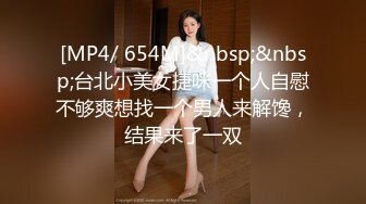 [MP4/ 654M]&nbsp;&nbsp;台北小美女捷咪一个人自慰不够爽想找一个男人来解馋，结果来了一双